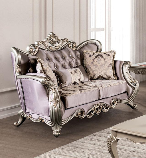 Albacete Loveseat Campage & Walnut - Couch Potato Furniture & Mattress (CA) - Multi Location