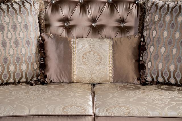 Albacete Loveseat Campage & Walnut
