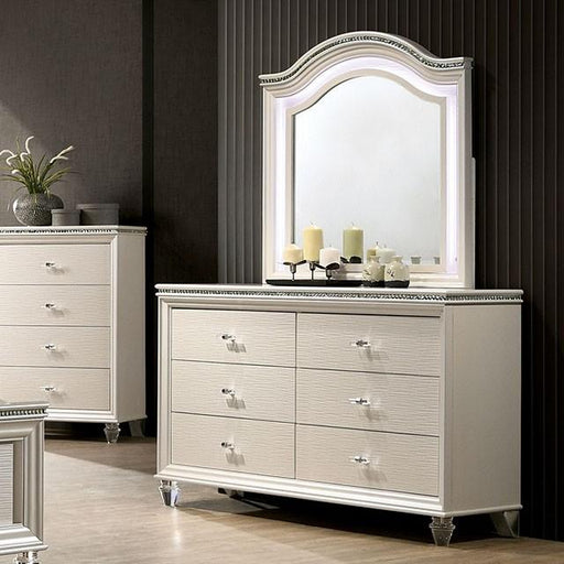 ALLIE Dresser Beige & Rose Gold - Couch Potato Furniture & Mattress (CA) - Multi Location