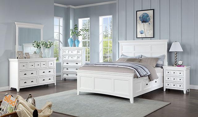 CASTILE E.King Bed, White - Couch Potato Furniture & Mattress (CA) - Multi Location