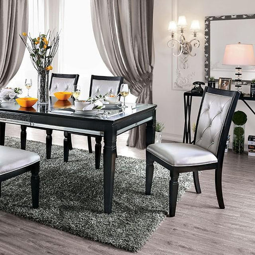 Alena Black/Silver Dining Table - Couch Potato Furniture & Mattress (CA) - Multi Location