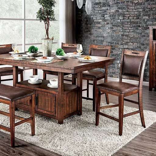 Wichita 6 Pc Counter Ht Table Set with Bench - Couch Potato Furniture & Mattress (CA) - Multi Location