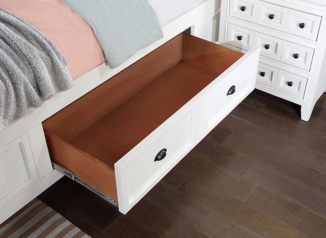 CASTILE E.King Bed, White - Couch Potato Furniture & Mattress (CA) - Multi Location