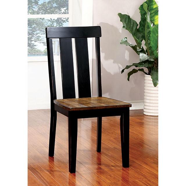 ALANA Antique Oak/Black Dining Table - Couch Potato Furniture & Mattress (CA) - Multi Location