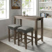 CAERLEON 3 Pc. Counter Ht. Table Set, Wire-brushed Gray - Couch Potato Furniture & Mattress (CA) - Multi Location