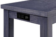 CAERLEON 3 Pc. Counter Ht. Table Set, Blue - Couch Potato Furniture & Mattress (CA) - Multi Location