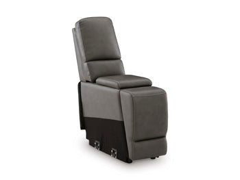 5Z - Pittson Power Reclining Sectional Loveseat with Console - Couch Potato Furniture & Mattress (CA) - Multi Location