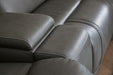 5Z - Pittson Power Reclining Sectional Loveseat with Console - Couch Potato Furniture & Mattress (CA) - Multi Location