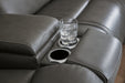 5Z - Pittson Power Reclining Sectional Loveseat with Console - Couch Potato Furniture & Mattress (CA) - Multi Location