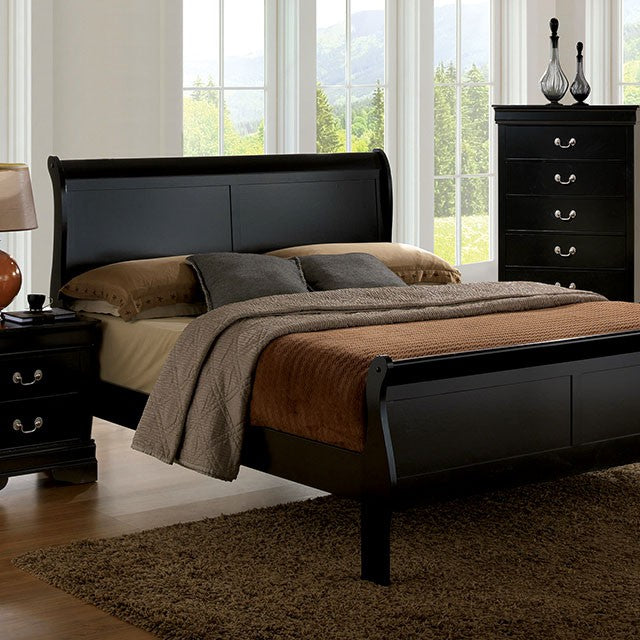 Louis Philippe Full, Twin, Full, & King Bed Black, Grey, Brown & White - Couch Potato Furniture & Mattress (CA) - Multi Location