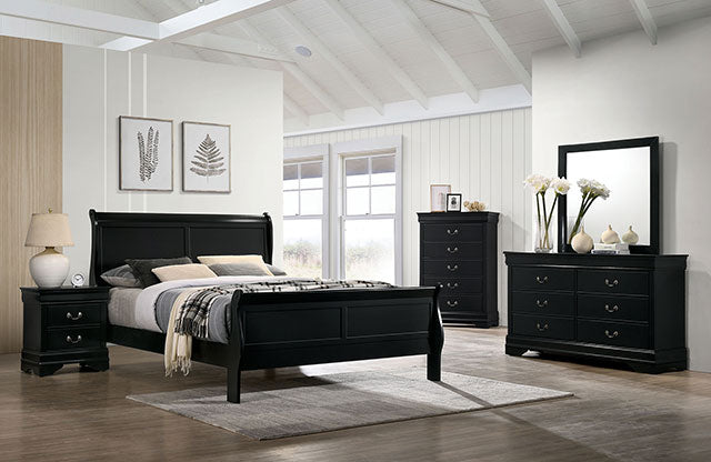 Louis Philippe Full, Twin, Full, & King Bed Black, Grey, Brown & White - Couch Potato Furniture & Mattress (CA) - Multi Location