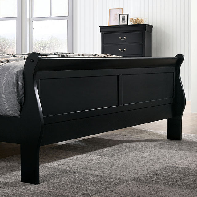 Louis Philippe Full, Twin, Full, & King Bed Black, Grey, Brown & White - Couch Potato Furniture & Mattress (CA) - Multi Location