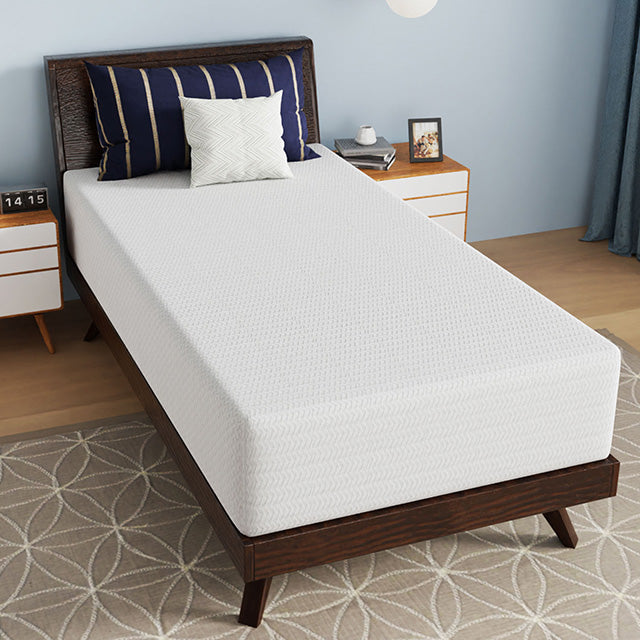 Nasturtium 12" Twin Bamboo Charcoal Infused Memory Foam