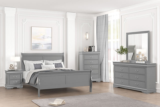 Louis Philippe Full, Twin, Full, & King Bed Black, Grey, Brown & White - Couch Potato Furniture & Mattress (CA) - Multi Location