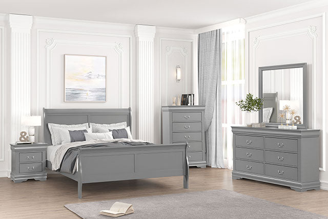 Louis Philippe Queen Bedroom Set - Couch Potato Furniture & Mattress (CA) - Multi Location