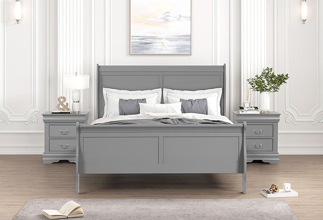 Louis Philippe Full, Twin, Full, & King Bed Black, Grey, Brown & White - Couch Potato Furniture & Mattress (CA) - Multi Location